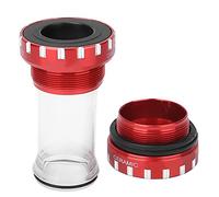 Bike Bottom Bracket BB109 Alliage Céramique Vis intégrée dans les roulements Support de fond métallique pour accessoires de vélo Noir Rouge 108 g 24 mm 68 73 mm (Rouge)