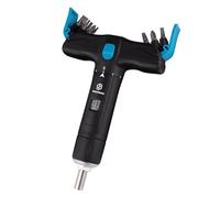 BIKE BROZ Tyson T ynamométrique 1/4" pour vélo, moto, etc. 2 à 8 Nm | Petit tournevis dynamométrique avec jeu d'embouts cruciforme, fente, Torx et six pans dans la poignée en T pour les | 70003