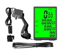 Bike Computer, Waterproof Wired Speedometer with Real Time Data Display, LCD Backlight Multi Function Odometer Cycling Tracker, Accurate Distance Time Speed Monitor, for Mountain Road Commuting