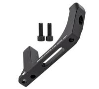 Bike Disc Brake Adapter, Aluminum Flat to Post Mount, Black Connector, Lightweight Rust-Resistant Design, Sturdy Material, Easy Installation Tool, Perfect for Road Bicycle, Daily Cycling