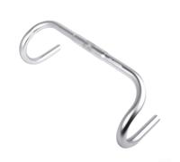 Bike Drop Guidon de vélo de route en alliage d'aluminium 6061, collier de serrage de 25,4 mm x 420 mm de largeur, routage externe pour vélos de course et de croisière (argenté, 25,4 x 400)