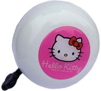 BIKE FASHION Cloche pour enfants "Hello Kitty" , Ding-Dong bi-tonale, motif dominé, Ø 80mm, Made by Reich, blanc