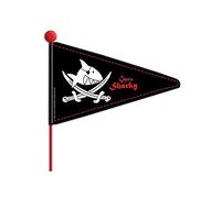 Bike Fashion Fahrradwimpel 'Capt'n Sharky' L (865154), Enfant, Noir, 15x10x8cm