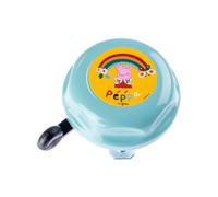 Bike Fashion Sonnette de vélo pour enfants Peppa Pig, bleue, Ø 55 mm, métal, motif Peppa Pig, pour vélos d'enfants, montage facile