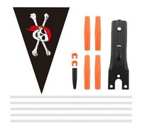 Bike Flag - Small Flag Pole | Flagpole Kit | Safety Flag With Pole For Bicycles, Trailers, Kids’ Bikes & Outdoor Rides | Bright Visibility Accessory For For Outdoor Cycling, Leisure Riding