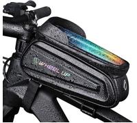 Bike Frame Bag 7 Inch Frame Bag,Handlebar Bag,Waterproof Mobile Phone Case For Smartphones With Sensitive Touch Screen For Mountain Bikes,Racing Bikes
