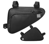 Bike Frame Bag - Triangle Top Tube Pouch, Lightweight Compact Design, Touch Friendly Phone Storage Compartment, Easy Mount Strap System | Cycling Holder Bag, Long Ride Accessory Storage, Travel