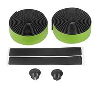 Bike Gropwar Tape Shock Absorbing non glissement gradient respirant PU Cuir PU EVA Back Self Adhesive Growbar enveloppe pour les vélos de route 2,15m 2 paires (Vert)