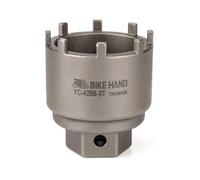 BIKE HAND Outil de bague de sécurité de moteur de vélo électrique compatible avec les systèmes Bosch Active Plus et Yamaha PW-X PW-X2, 42 mm, 8 rainures, outil de réparation de vélo