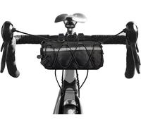 Bike Handlebar Bag 22 X 11 Cm Gravel Backpack Bikepacking Waterproof Bike Accessories (Black)