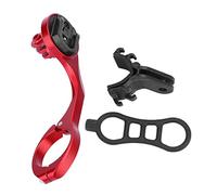 Bike Handlebar Mount Aluminum Alloy Lightweight Durable Bicycle Computer Flashlight Action Camera Extension Holder for Cycling Enthusiasts Black Red (For cat eye code table)