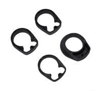 Bike Headset Spacer 1-1/8" 4-Pack Plastic 28.6mm | Plastic construction, 1-1/8 inch fit, 28.6mm fork compatibility, black finish, 4-piece set
