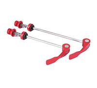 Bike Hub Front and Rear Skewers,1 Pair Mountain Bicycle Bike Drum Quick Release Clip Bolt Lever Skewer Safety Locker,Front and Rear Axle Fit for Road Bike,Mountain Bike (Red)