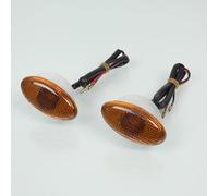 BIKE IT Mini clignotant de carénage cat eye orange compatible avec moto / BA15S 12V