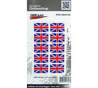 Bike Label 300507N Autocollant 3D Drapeau Union Jack Angleterre 31 x 20 mm
