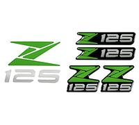 BIKE-label Autocollant avec inscription 3D - Logo - Vert - Compatible avec Kawasaki Z125-910083-VA