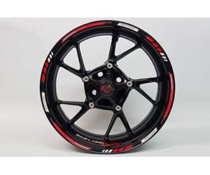 BIKE-label Autocollant Bord de Jante 17 Pouces Racing 1000 Rouge 710002-VA