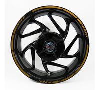 BIKE-label autocollant de bord de jante set or métallique GP Style 17 pouces auto moto 700512