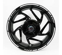 BIKE-label Autocollant de jante blanc 9mm GP Style 17" voiture moto X700521VA