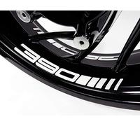 BIKE-label Autocollant pour bordure de jante - Blanc - Compatible avec KTM 390 Duke X790073