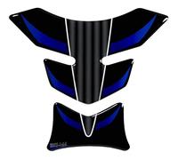 BIKE-label petit Autocollant de protection de réservoir 3D pour moto, Racing rayure bleu violet X504320