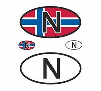 BIKE-label X400028 Autocollant 2D Norvège pour plaque d'immatriculation de voiture, moto, porte de camping