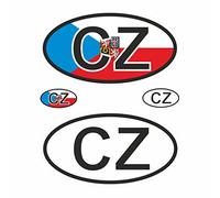 BIKE-label X400037 Autocollant pour plaque d'immatriculation nationale de République tchèque 2D pour voiture, moto, porte, camping