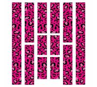 BIKE-label X400120 Lot de 12 autocollants XL pour cadre de vélo électrique Rose léopard