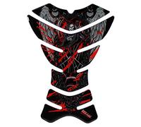 BIKE-label X503703 Protège-réservoir 3D, Autocollants moto, décès, crâne, rouge noir