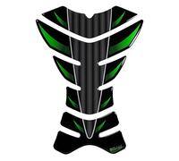 BIKE-label X504300 Autocollant de protection de réservoir 3D pour moto, Racing rayure vert