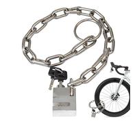 Bike Lock Key - Flexible Chain Padlock, Security Lock for Bicycle Motorcycle Scooter Doors Garage Warehouse Fence Grill Garden Patio Use Anti Theft Strong Locking Protection Safety Cable 31.5 inches