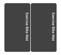 Bike Mat d'intérieur - Non-Slip Exercise Mat for Leg Exerciser and Elliptical Machines, Protects Floors and Carpets from Vibration Sweat, Gym Pad Set of 2 for Treadmill Exercise Bike, 3 mm Thick