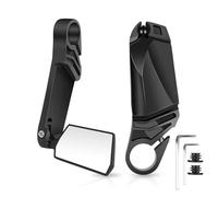 Bike Mirror Handlebar Mount - Rear View Mirror for Bicycle | 360 Degrees Full Rotation Scratch Resistant | Handlebar Mirrors for Road Bike Mountain Bicycle Cycling Safety Wide Angle Convex