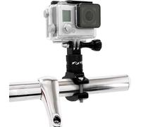 Bike Mount Compatible with GoPro Hero 10 9 8 7 Xiaomi Yi Insta360 Handlebar Clamp Aluminium Motorcycle - 360 Degree Rotation - Black