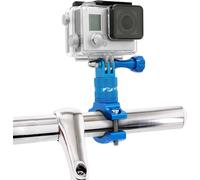 Bike Mount Compatible with GoPro Hero 10 9 8 7 Xiaomi Yi Insta360 Handlebar Clamp Aluminum Motorcycle - 360 Degree Rotation - Blue Mount