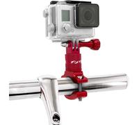 Bike Mount Compatible with GoPro Hero 10 9 8 7 Xiaomi Yi Insta360 Handlebar Clamp Aluminum Motorcycle - 360 Degree Rotation - Red Mount