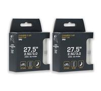 BIKE ORIGINAL - Lot de Deux Chambres à Air TPU 27.5" x2.50/3.0 - Ultra Légère 109 g - Valve Presta 48 mm - ETRTO 65/75-584 - VTT - Faible Résistance au Roulement
