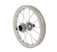 BIKE ORIGINAL - Roue Arrière 12" X 1.75 - Jante Alu Simple Parois 16 Trous - Moyeu Alu à Écrous - ETRTO 47-203 - Compatible Roue Libre - Pneus 35-65 mm - Freinage sur Jante - Valves Presta & Schrader