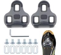 Bike Pedals Compatible with Look Keo Cleats Gris 4.5°, Pédales Vélo avec Cales 3 Trous pour Grip Blade 2 Max Carbon, 4.5° Cale pour Vélo Route avec Mémoire Position et Rondelles, Antidérapante