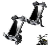 Bike Phone Holder - 360° Stress Free Riding, Rotatable Adjustable Motorcycle, Universal Motorcycle Handlebar Clamp Mount | Shockproof Smartphone Mount for Indoor Treadmill, Motorcycles, Stroller