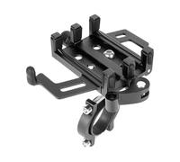 Bike Phone Mount - 360 Degree Rotation Sturdy Aluminum Alloy Universal Bracket | Non-Slip Shockproof Silicone Grip Holder, Secure Handlebar Navigation Cradle, Quick Release, Mountain Road Touring