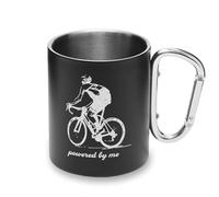Bike Powered by Me Tasse en métal avec poignée mousqueton