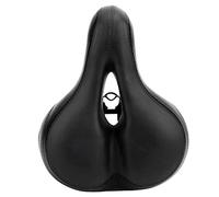 Bike Saddle Comfortable Mountain Bike Seat Microfiber Leather Hollow Shock Absorber for Men Women Cycling Enthusiasts (Noire)