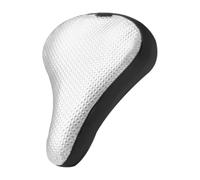 Bike Saddle Rain Cover, Waterproof Sun-Proof Seat Protector Shield, Durabled Elastic Cycling Seat Cover, Ideal for Mountain Biking, Outdoor Touring, Daily Commuting, Road Cycling, 26x22cm White