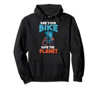 Bike Save The Planet Bicyclist hilarant Requin Motard Sweat à Capuche