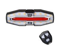 Bike Taillight LED Flash et Télécommande de Signalisation USB et PP pour Visibilité Nocturne Adapté à Cyclistes Sportifs Routes U, Argent
