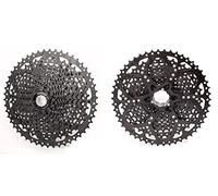 BIKECO - Cassette VTT 8-9-10-11-12-13 vitesses pour vélo de montagne 11-30/32/34/36/40/42/46/50/52T Cassette de pignons compatible avec (sauf XD) (9 vitesses 11-46T entièrement noire)