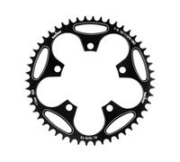 BIKECO Plateau large et étroit pour vélo 110/130BCD 5 vis Plateau rond 36/38/40/42/44/46/48/50/52/54/56/58/60T pour vélo de course VTT 9 10 11 vitesses (110BCD, 48T)