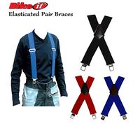 BIKEIT résistant élastique paire bretelles Moto Motard Cavalier bretelles pour Pantalon HOMMES PANTALON - Noir