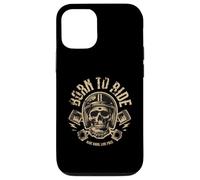 Biker - Born To Ride Skeleton Ride Hard Live Gratuit Coque pour iPhone 12/12 Pro